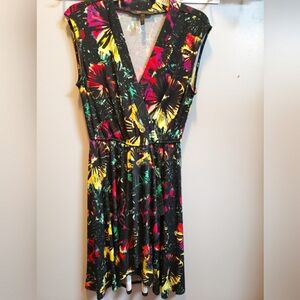 BCBGmaxazria Sleeveless Floral Dress, Size Small
